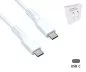Preview: DINIC USB Typ C auf C Ladekabel, 2x USB Typ C Stecker, 60W, 3A, OD: 3.5mm, weiß, im DINIC Aktions-Karton, 1.5m
